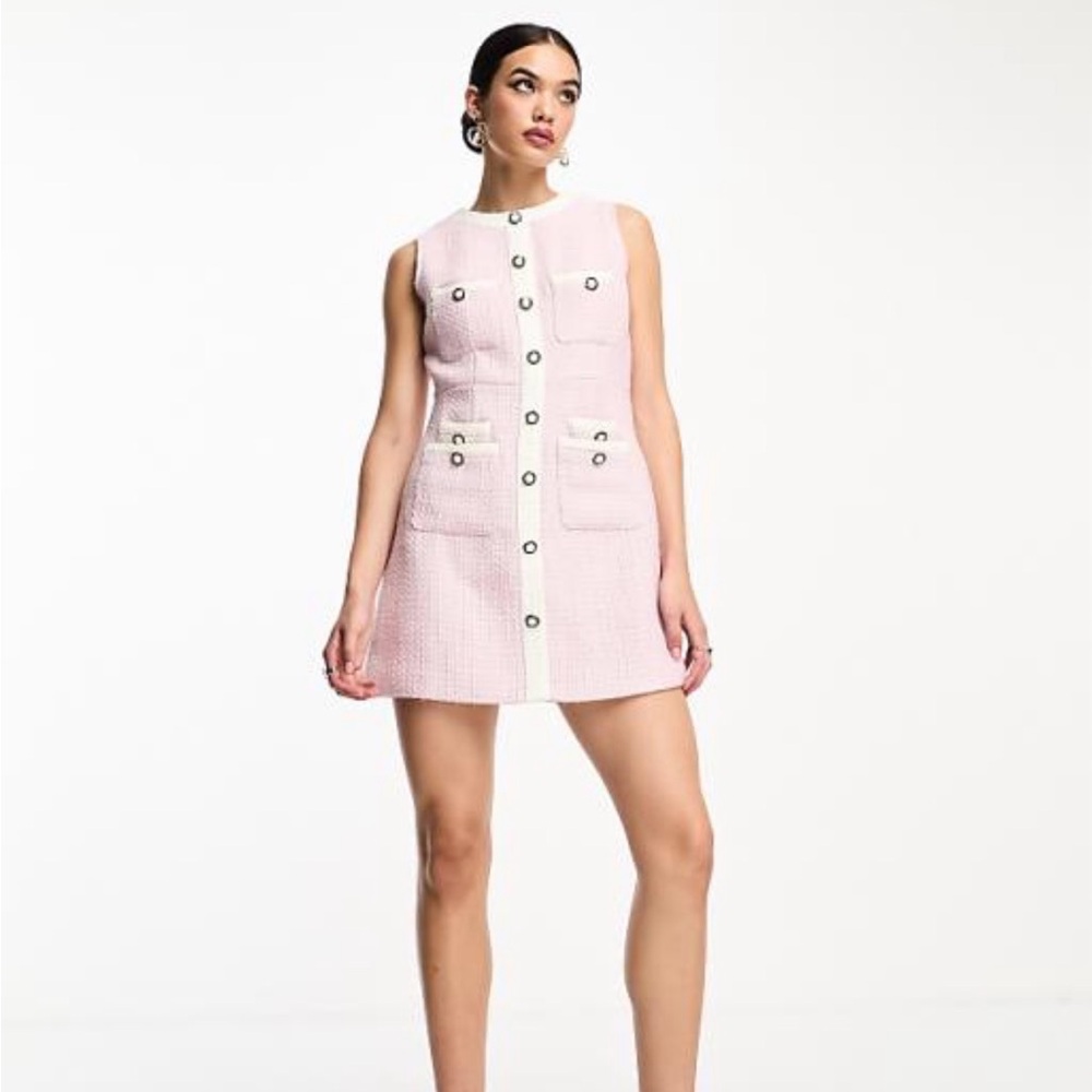 Sister Jane Mini Pink Tweed Dress